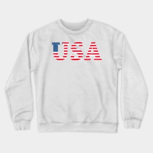 Vintage USA flag text Crewneck Sweatshirt